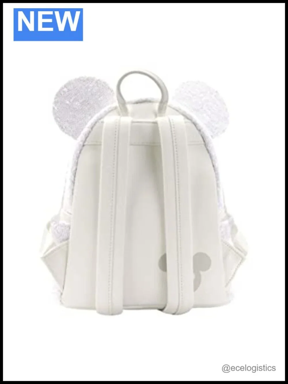 Disney Minnie Mouse Sequin Shoulder Bag with Bow Faux Leather